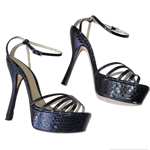 Alevi Milano Caterina Leather Stilletto Pumps Heels 38.5/8.5 - Picture 3 of 13